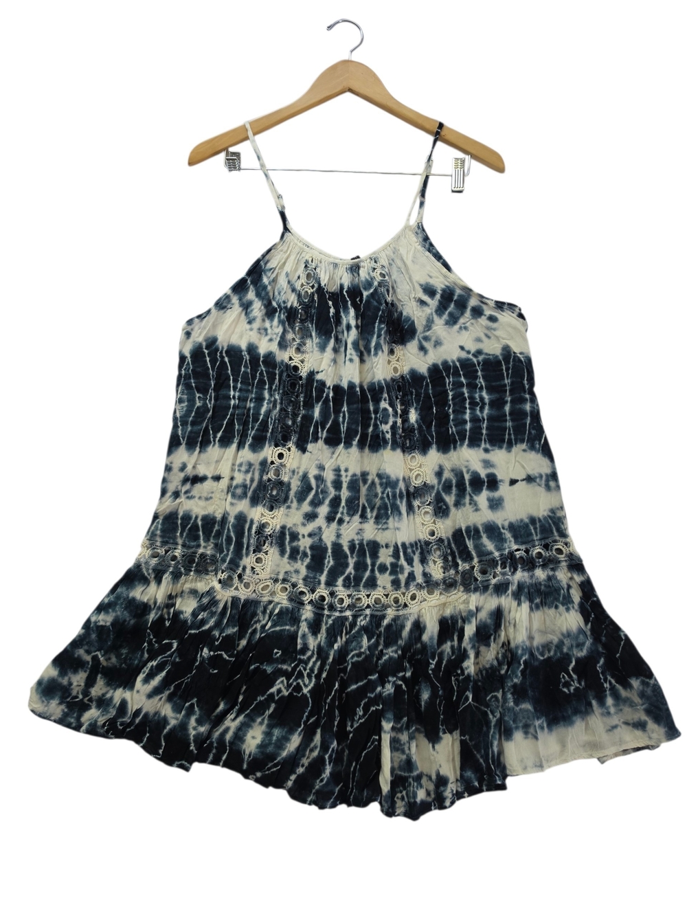 Raviya Navy & White Tie-Die Cover Up Dress - Picture 3 of 10